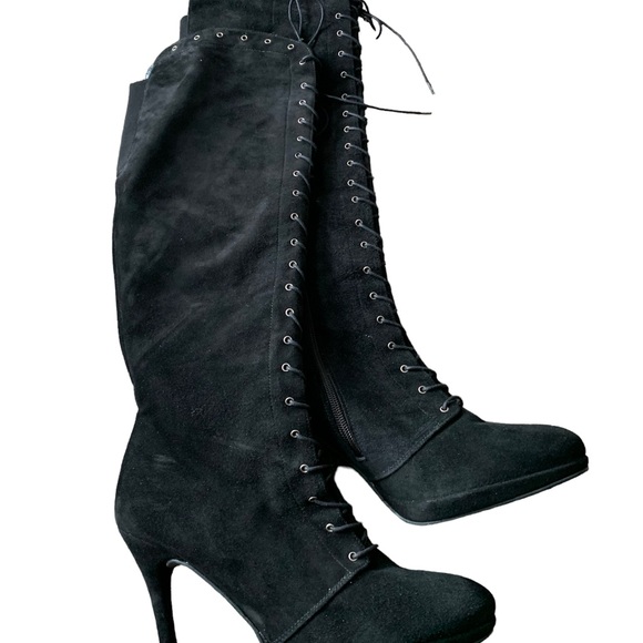 Stuart Weitzmann lace front Boot - Picture 3 of 7